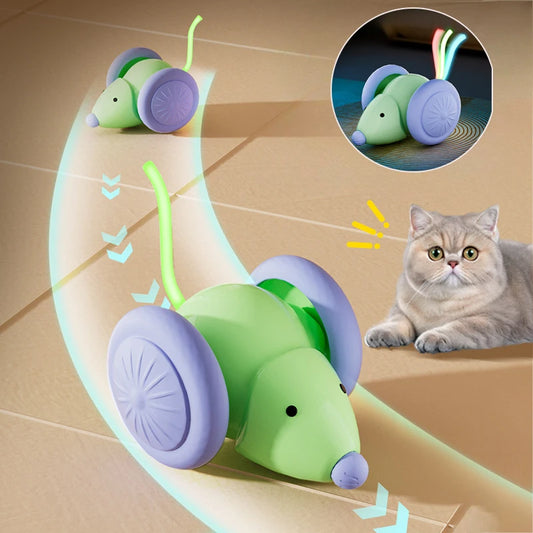 Interactive Cat Toy – Voiture Souris Intelligente avec Évitement d’Obstacles