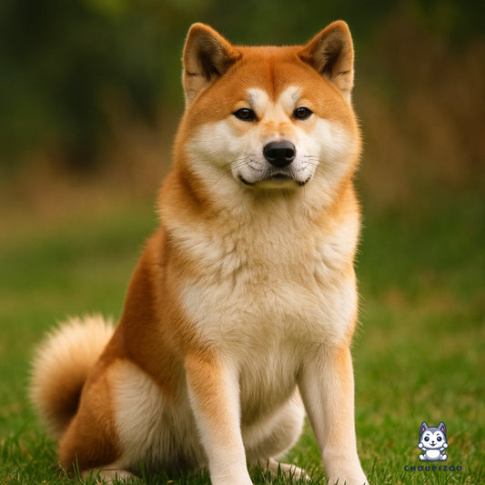 Magnifique Akita Inu bringé assis