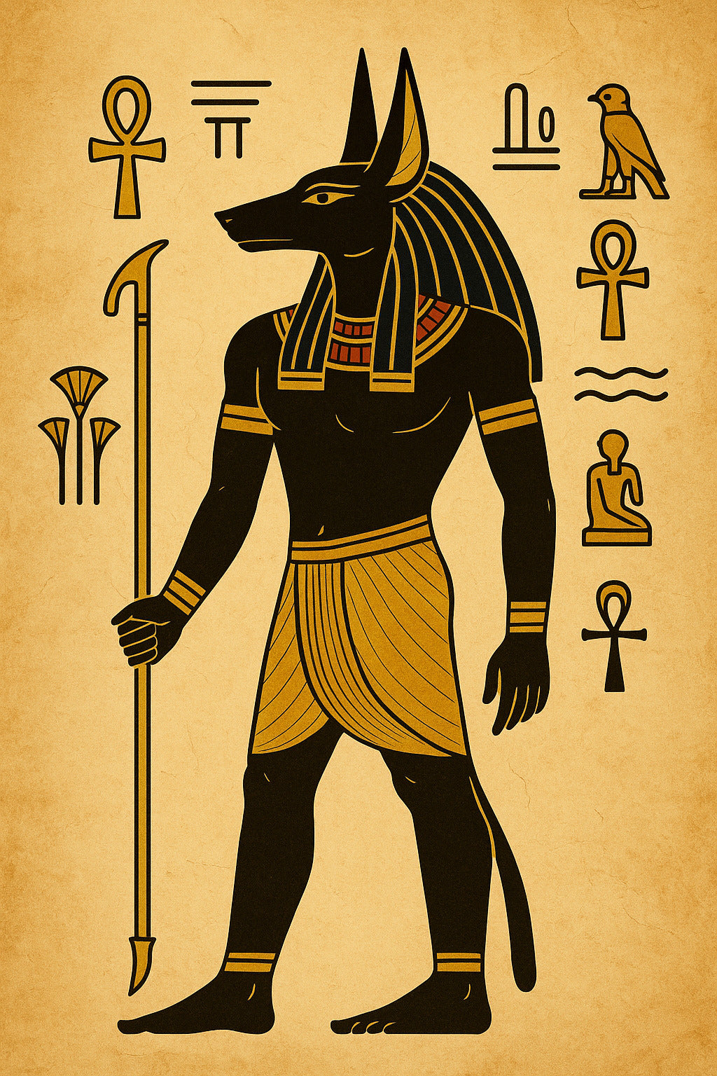 Anubis : le dieu chacal de l’Égypte antique – rôle, symboles, et différence avec les chats sacrés