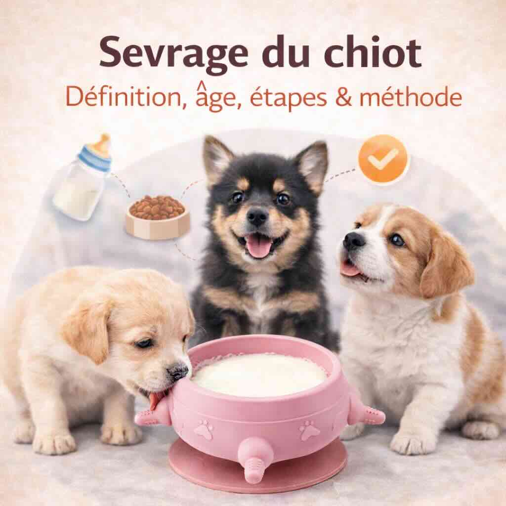 Sevrage du chiot : définition, âge, étapes et méthode pour une transition réussie