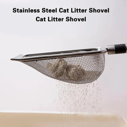 Pelle à litière en acier inoxydable pour chat – solide et facile à nettoyer