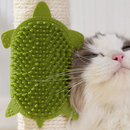 Brosse murale d’angle pour chat – massage et toilettage