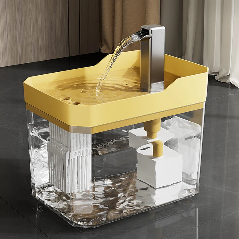 Fontaine à eau transparente pour chat et petit chien – 1,5 L silencieuse