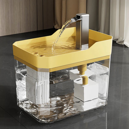Fontaine à eau transparente pour chat et petit chien – 1,5 L silencieuse