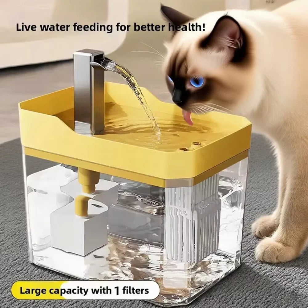 Fontaine à eau USB 1,5 L pour chat – hydratation et chaleur