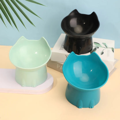 WhiskerWare™ — Gamelle Élevée Antidérapante et Inclinée pour Chats
