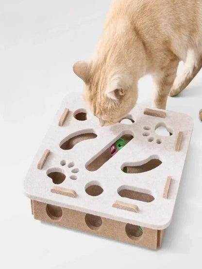 Jouet interactif pour chat – Boîte labyrinthe de stimulation mentale