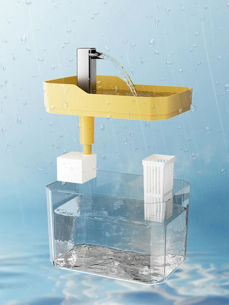Fontaine à eau transparente pour chat et petit chien – 1,5 L silencieuse