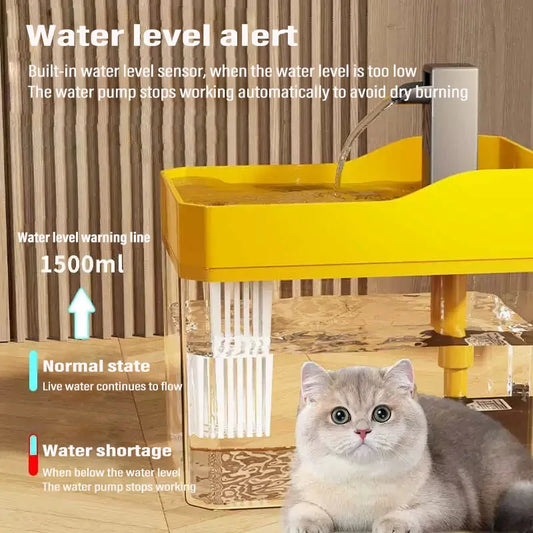 Fontaine à eau USB 1,5 L pour chat – hydratation et chaleur