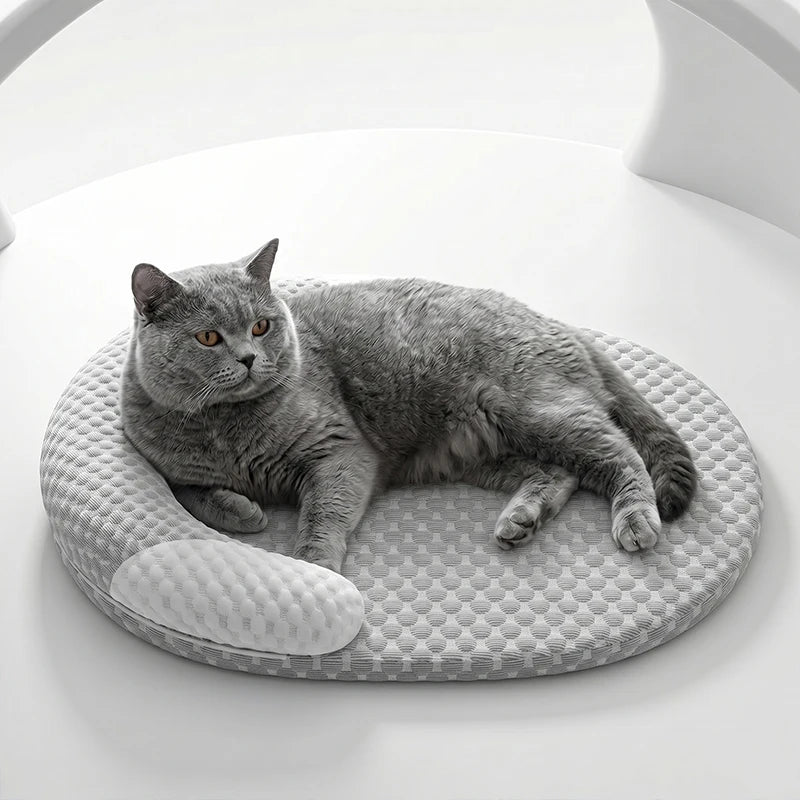 Coussin rafraîchissant pour chien et chat – lit d’été respirant Ice Silk