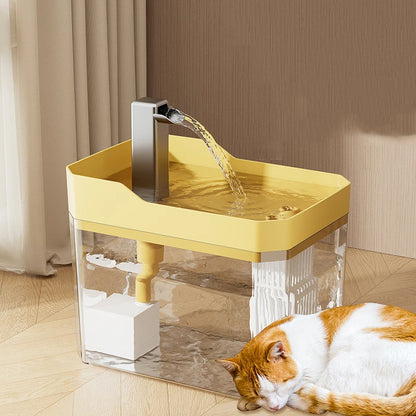 Fontaine à eau transparente pour chat et petit chien – 1,5 L silencieuse