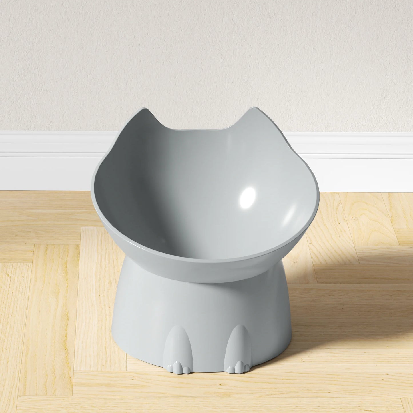 WhiskerWare™ — Gamelle Élevée Antidérapante et Inclinée pour Chats