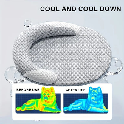 Coussin rafraîchissant pour chien et chat – lit d’été respirant Ice Silk