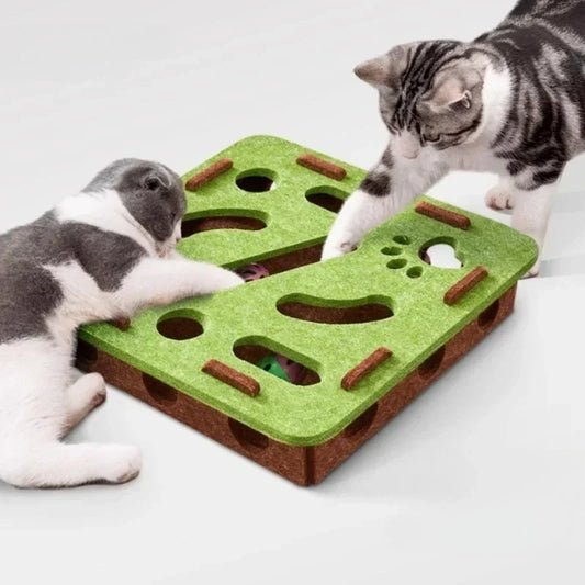 Jouet interactif pour chat – Boîte labyrinthe de stimulation mentale