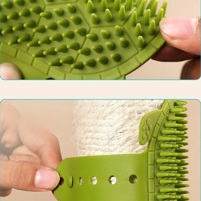 Brosse murale d’angle pour chat – massage et toilettage