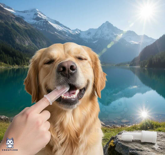 Brosse à Dents à Doigt en Silicone 360° pour Chat & Chien (Anti-Tartre & Mauvaise Haleine)